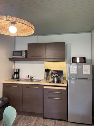 Chalet confort PREMIUM 35 m² (2 Bedrooms - 2 bathrooms) + sheltered terrace