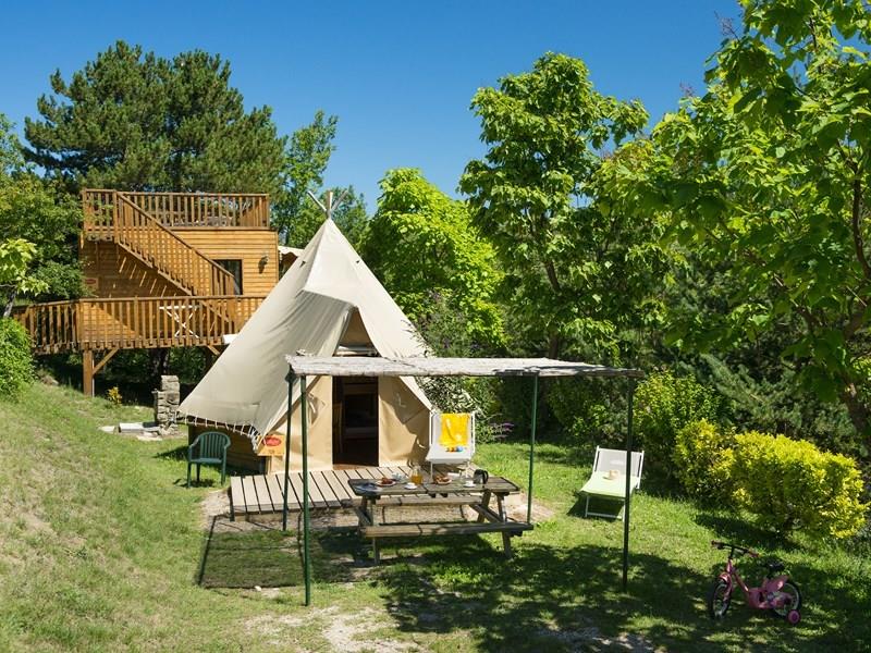 Huuraccommodatie - Ciela Natuurtent 2 Slaapkamers 4 Personen - Camping Les Bois du Chatelas