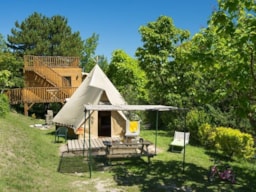 Huuraccommodatie(s) - Ciela Natuurtent 2 Slaapkamers - Camping Les Bois du Chatelas