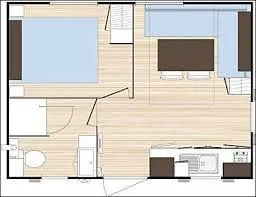 Mobil-Home Standard 18M² 1 Chambre + Terrasse Semi-Couverte