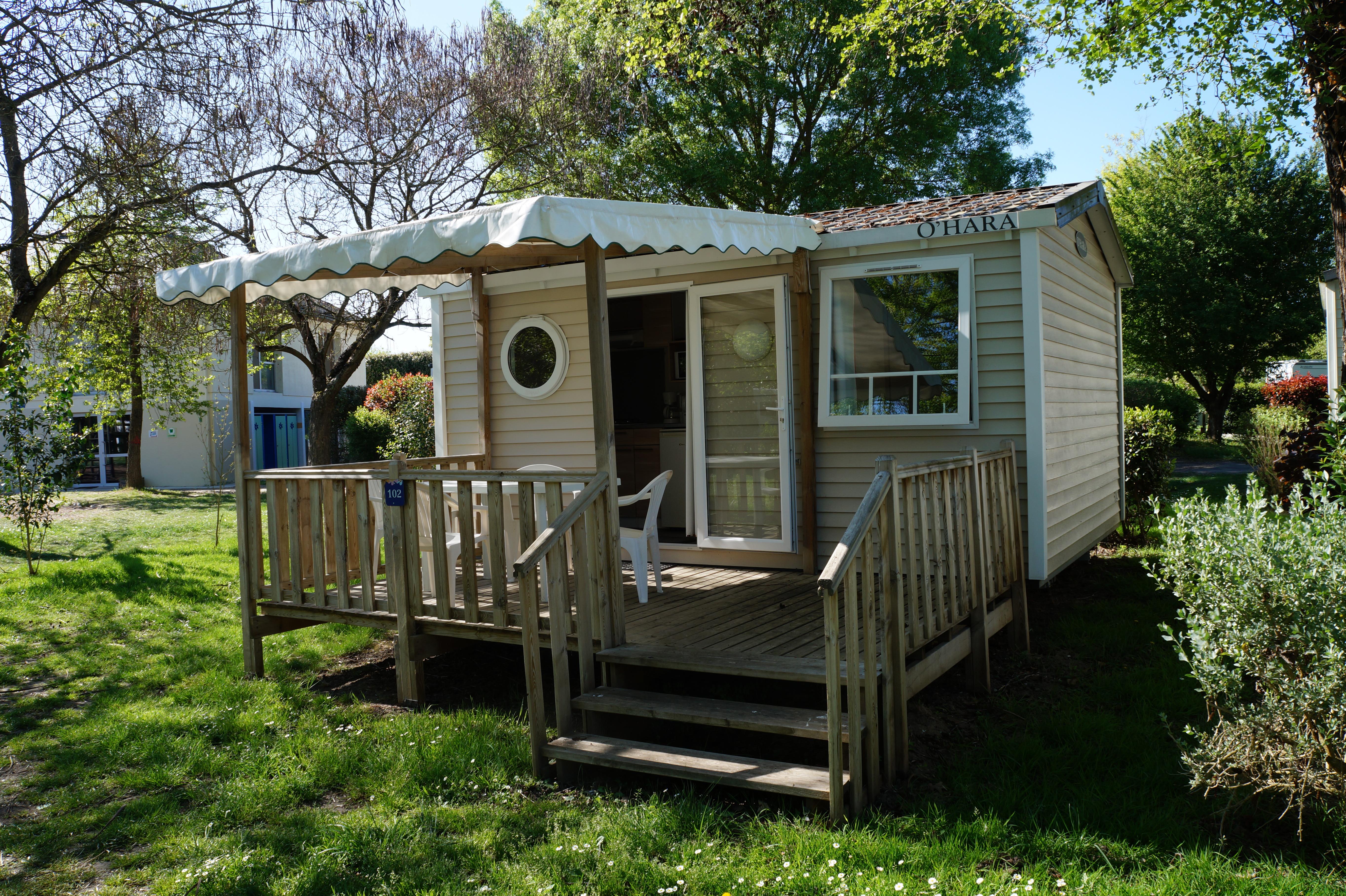 Location - Mobil Home Confort 18M² 1 Chambre + Terrasse Semi-Couverte - Flower Camping Île d'Offard