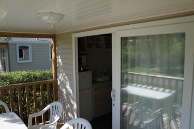 Mobile-home Standard 24m² 2 bedrooms + Covered terrace 7m² - near to Loire + TV