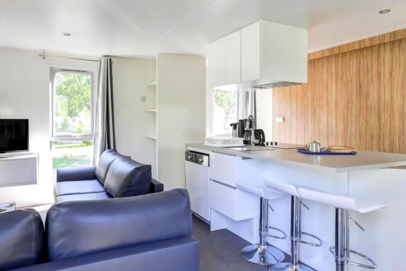 Mobil-Home Premium 40M² 2 Chambres + Clim + Tv + Terrasse Panoramique + Draps + Serviettes