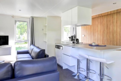 Mobile-home Premium 40m² 2 bedrooms + Air co + panoramic terrace + TV +  Sheets and towels