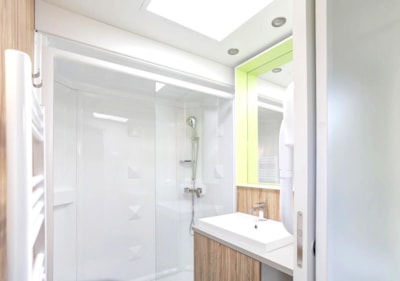Mobile-home Premium 40m² 2 bedrooms + Air co + panoramic terrace + TV +  Sheets and towels