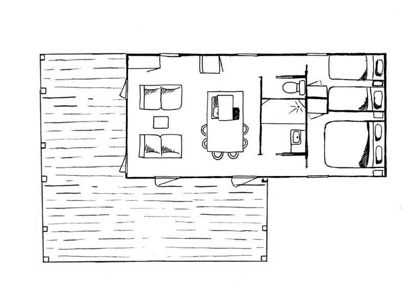 Mobil-Home Premium 40M² 2 Chambres + Clim + Tv + Terrasse Panoramique + Draps + Serviettes