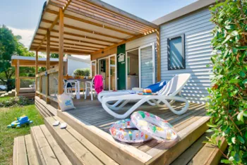 Accommodation - Homeflower Premium 35M² 3 Bedrooms + Air Conditioning + Covered Terrace + Tv + Sheets + Towels - Flower Camping L'Ile d'Offard
