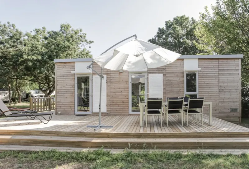 Mobil-Home Premium 40M² 2 Chambres + Clim + Tv + Terrasse Panoramique + Draps + Serviettes