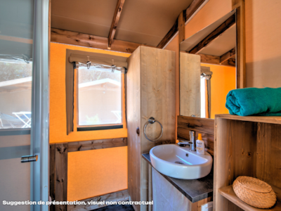 Ecolodge Cotton canvas Confort 35m² 3 bedrooms + 11m² sheltered terrace + TV