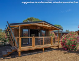 Huuraccommodatie(s) - Lodge Premium Vip 45M² (2 Kamers) - 11M² Terras + Tv + Lakens + Doeken - Flower Camping L'Ile d'Offard