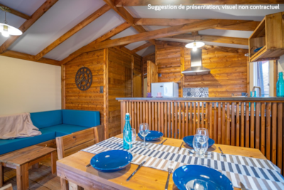 Lodge Premium VIP 45m² 2 bedrooms - 11m² terrace + TV + sheets + towels