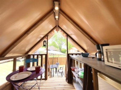 Small wooden bivouac lodge
