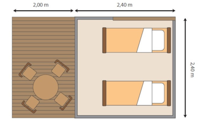 Small wooden bivouac lodge