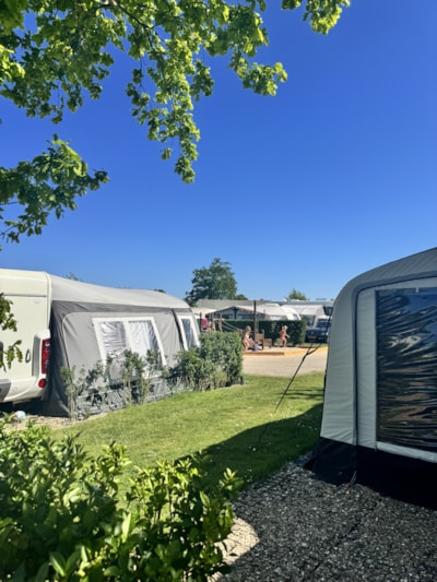 Camping pitch near playground