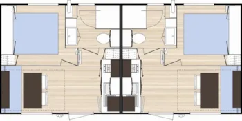 Mietunterkunft - Mobilheim Moon Duo 15.5M² - 1 Zimmer - Capfun - Camping la Madrague