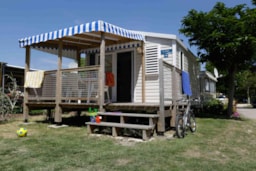 Location - Mobil-Home Confort 1 Chambre 16M² Terrasse Couverte - Flower Camping La Guichardière