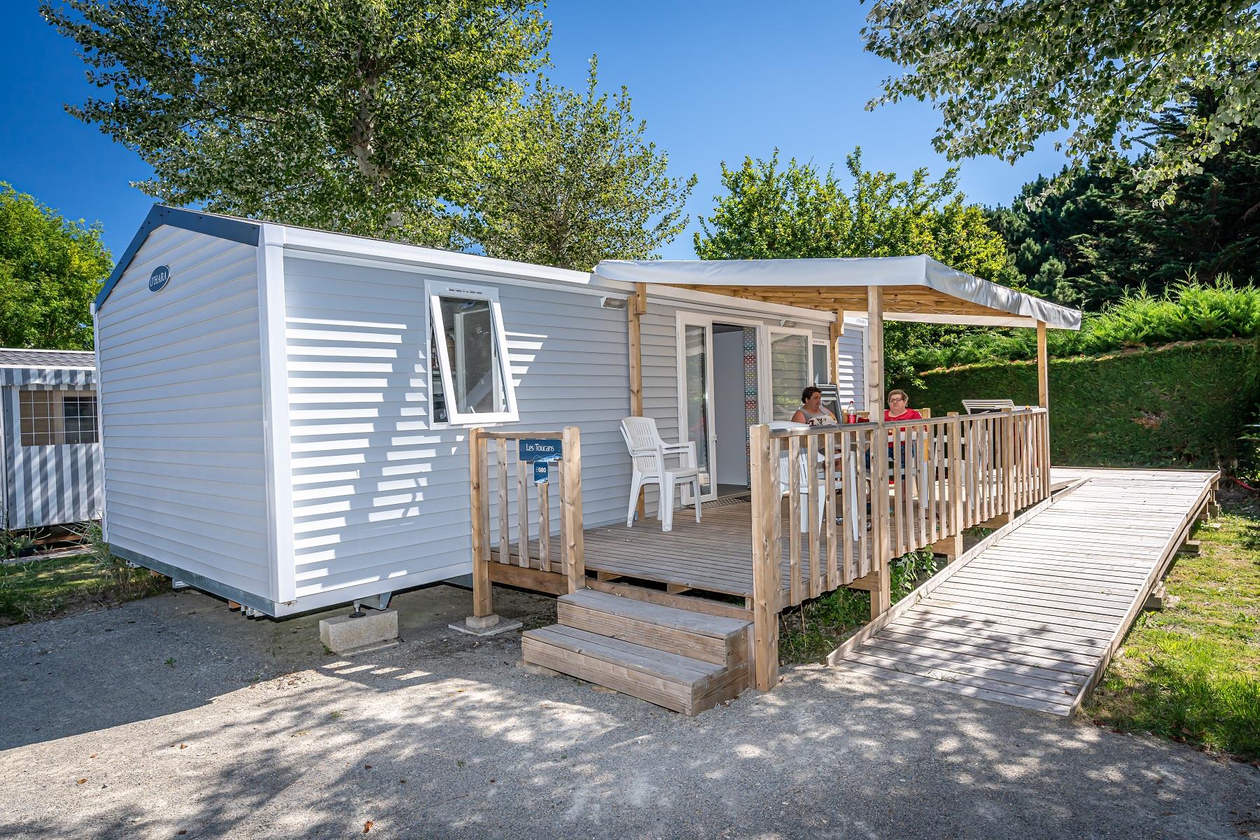 Location - Mobil-Home Pmr Confort 2 Chambres  34M² Terrasse Couverte - Camping La Guichardière