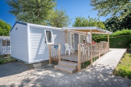Mietunterkunft - Mobilheim Confort 2 Zimmer  34M² Überdachte Terrasse Behindertengerecht - Flower Camping La Guichardière