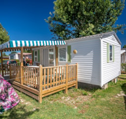 Location - Mobil-Home Standard Eco  2 Chambres 24M² Terrasse Couverte - Flower Camping La Guichardière