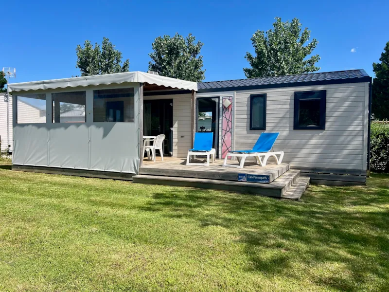 Mobil-Home Grand Confort 3 Chambres 2 Salles De Bain 36 M² Terrasse Couverte