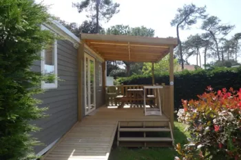 Mietunterkunft - Mobilheim Confort Behindertengerecht 2 Zimmer - Camping de Mindin - Camping Qualité