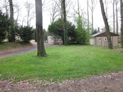 AVENUE PITCH - BY THE MAIN ENTRANCE OF THE CAMPSITE - with Electricity: 16A  + Water + Drainage