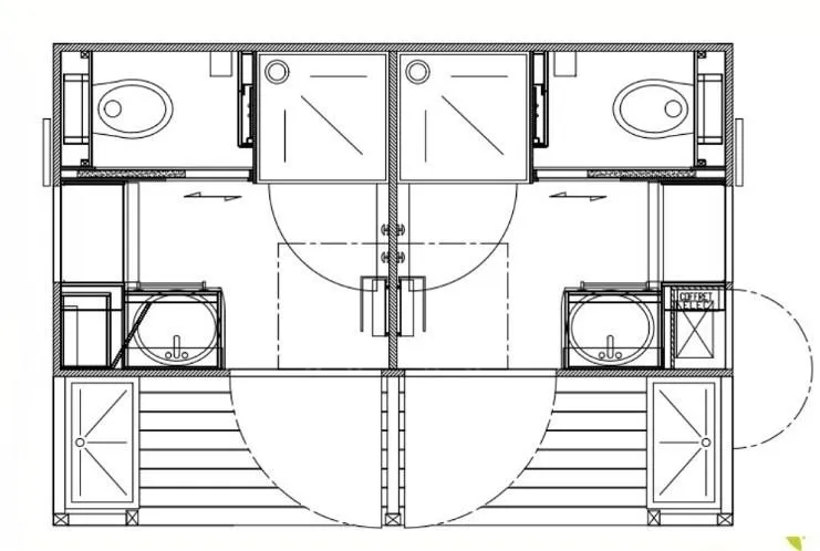 Emplacement Avec Sanitaire Privé - Electricité 16A + Eau + Evacuation + Frigo 45L