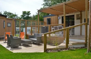 Mietunterkunft - Mobilheim - 3 Schlafzimmer - 2 Badezimmer - Taos Premium - 38 M2 - - Castel Camping La Garangeoire