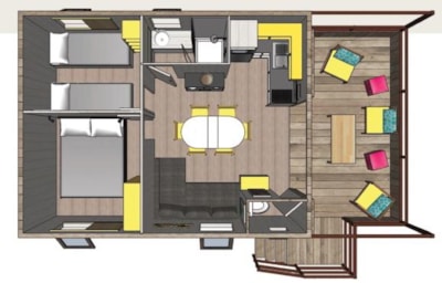 CHALET - 2 bedrooms - 1 bathroom - LA GRANDE CABANE - 32 m2 -
