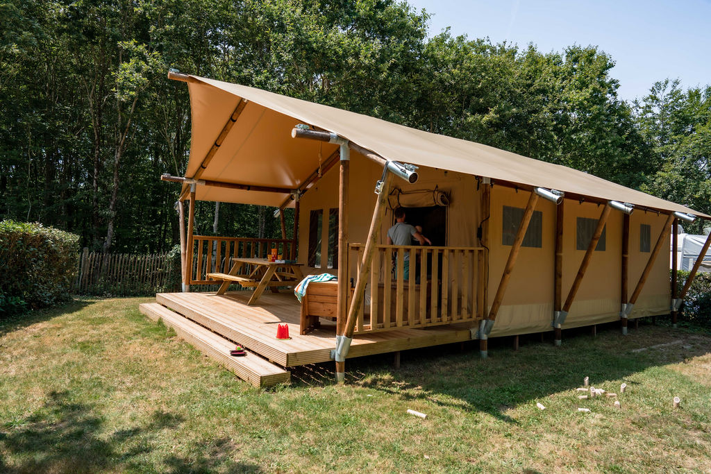Zelt - 2 Schlafzimmer - 1 Badezimmer - Safari Lodge - 35 M² -
