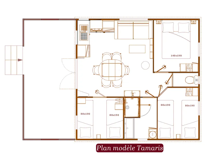 Chalet - 3 Chambres - 1 Salle De Bain -  6 Pers - 35 M²