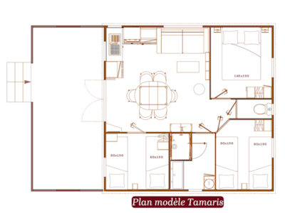 CHALET - 3 bedrooms - 1 bathroom -  6 people - 35 m²