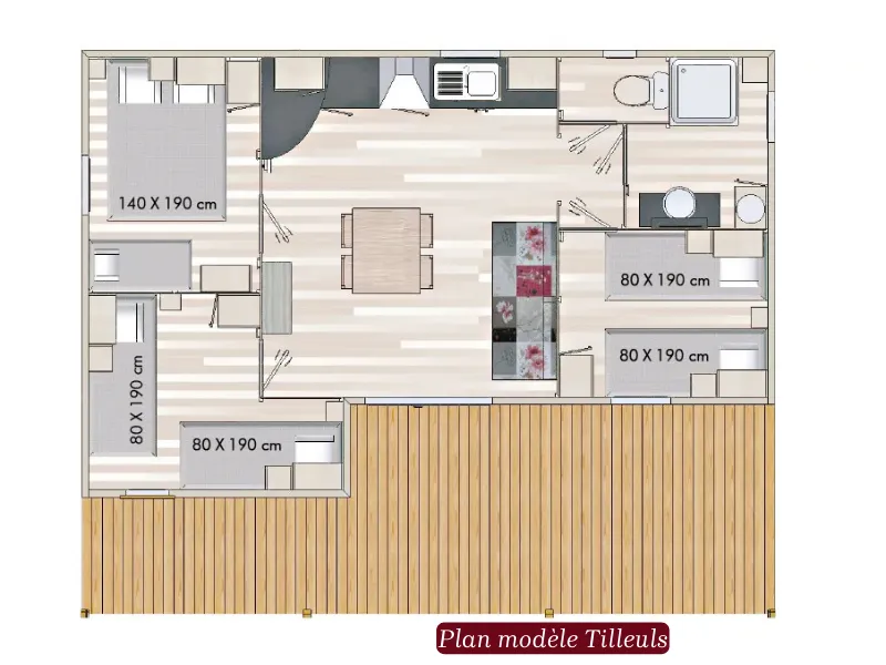 Chalet - 3 Chambres - 1 Salle De Bain -  6 Pers - 35 M²