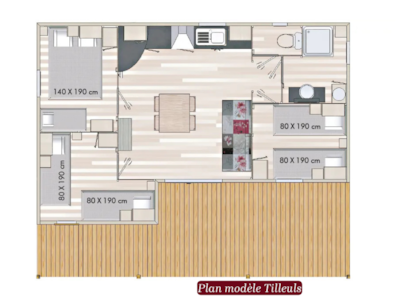 CHALET - 3 bedrooms - 1 bathroom -  6 people - 35 m²