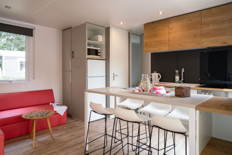 MOBILHEIM 12 Personen – 6 Schlafzimmer – 2 Badezimmer – RIVIERA FAMILY – 33 + 33 m²