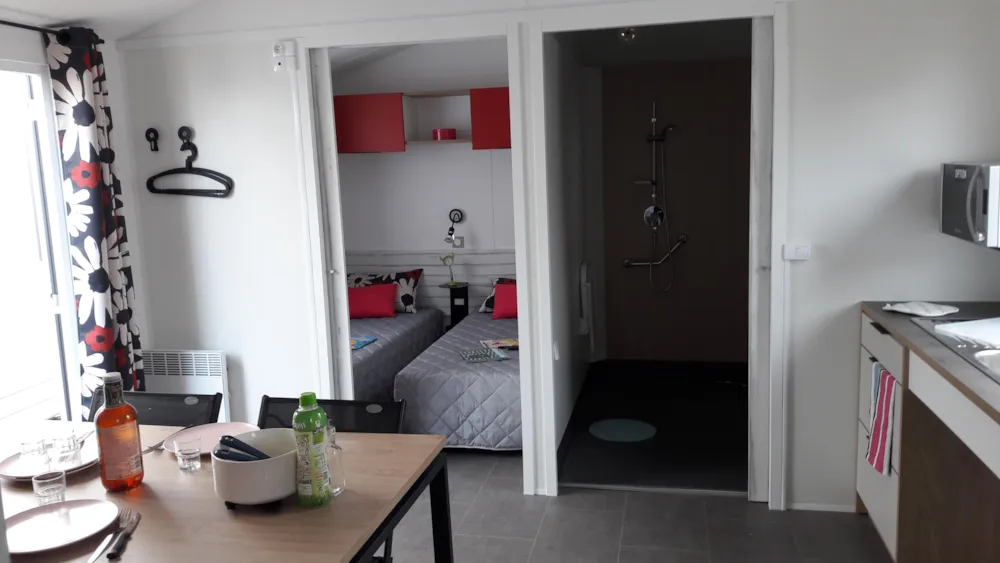 Mietunterkunft - Mobilheim 'Evasion Access' 31 M² + 2 Zimmer + Terrasse Teilweise Überdacht - Camping L'Eden