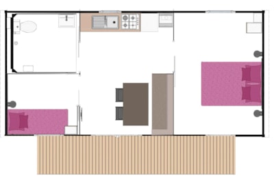 Mobile home 'Evasion Access' 31 m² - 2 bedrooms + terrace covered — 7