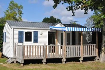 Mietunterkunft - Cottage Louisiane : 31 M² + 15 M² Half Covered Terrace - Airotel Camping La Roseraie