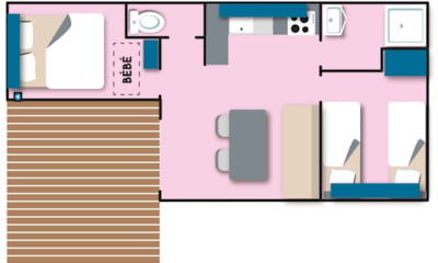 Cottage Pacifique - 2 bedrooms : 27 m² + 9 m² covered terrace — 2