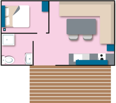 Cottage Duo - 1 bedroom : 21 m² + 11 m² terrace — 2