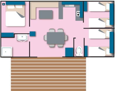 Cottage Family - 3 bedrooms : 32 m² + 11 m² terrace — 2