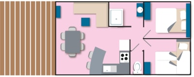 Cabane Lodge - 2 bedrooms : 32 m² + 11 m² covered terrace — 2
