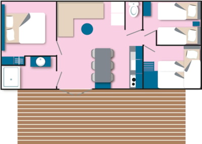 Cottage Family Premium - 3 chambres : 33m² + 15 m² de terrasse semi-couverte — 3