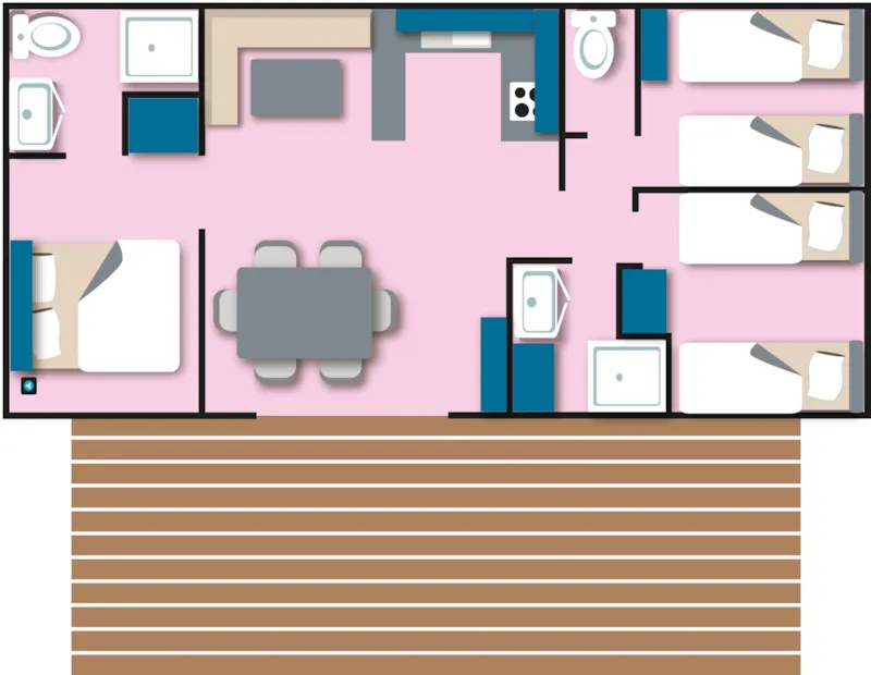 Cottage Family 2 Salles De Bain - 3 Chambres : 37 M² + 18 M² De Terrasse Semi Couverte