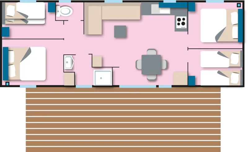 Cottage Quatro - 4 Chambres : 39 M² + 15 M² Terrasse Semi Couverte