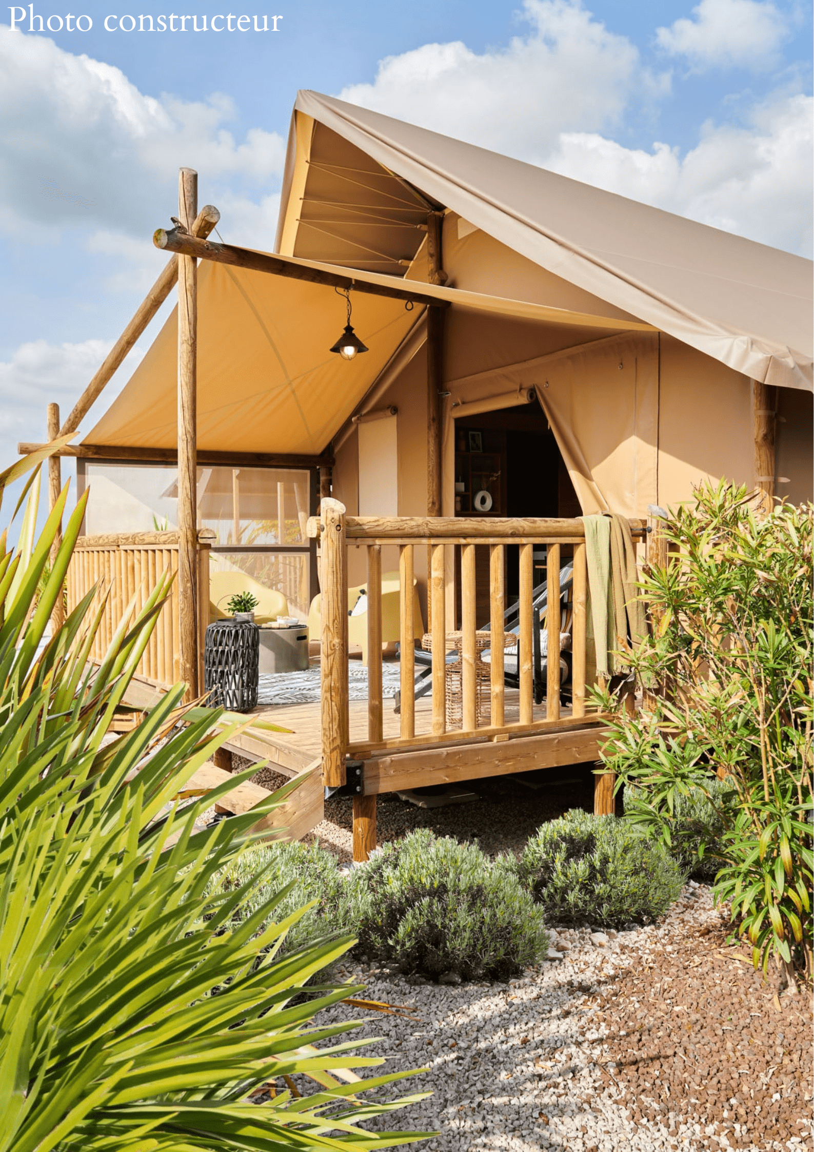 Accommodation - Safari Lodge - 2 Bedrooms : 26M² - Semi-Covered Terrace M² 4 Pers. - Airotel Camping La Roseraie