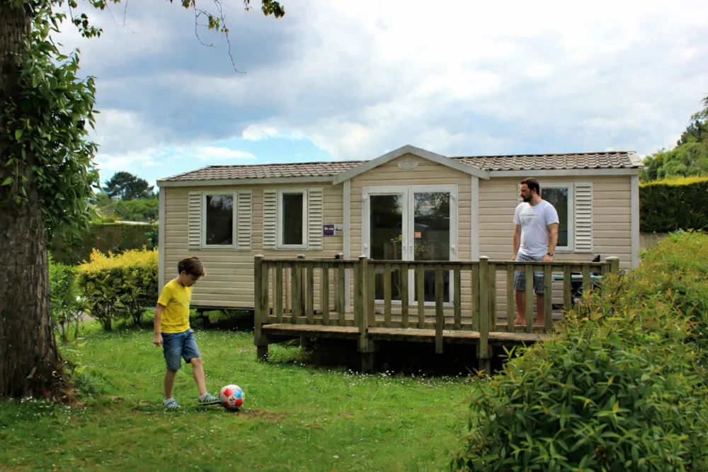 Location - Cottage Family - 3 Chambres : 32 M² + 11 M² Terrasse - Airotel Camping La Roseraie