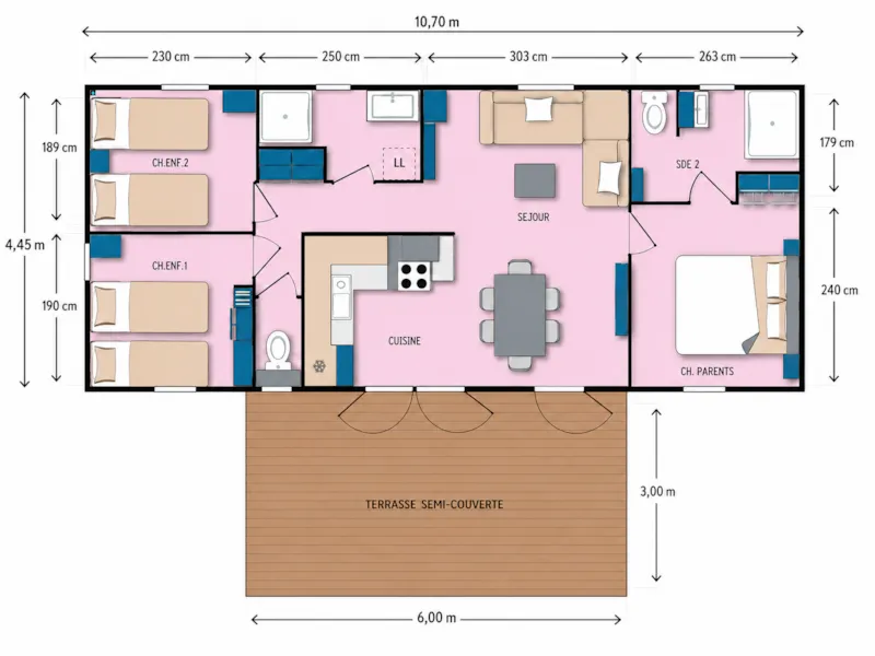Cottage Prestige - 3 Chambres : 37 M² + 18 M² De Terrasse Semi Couverte