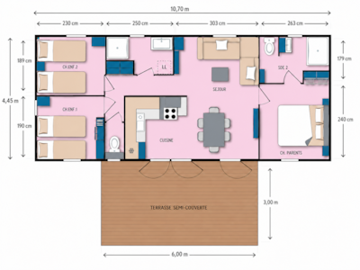 Cottage Prestige - 3 bedrooms : 37 m² + 18 m² de terrace half covered — 2