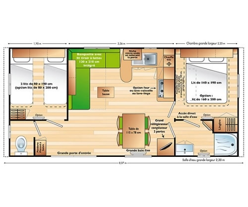 Cottage 2 Schlafzimmer - 30m²